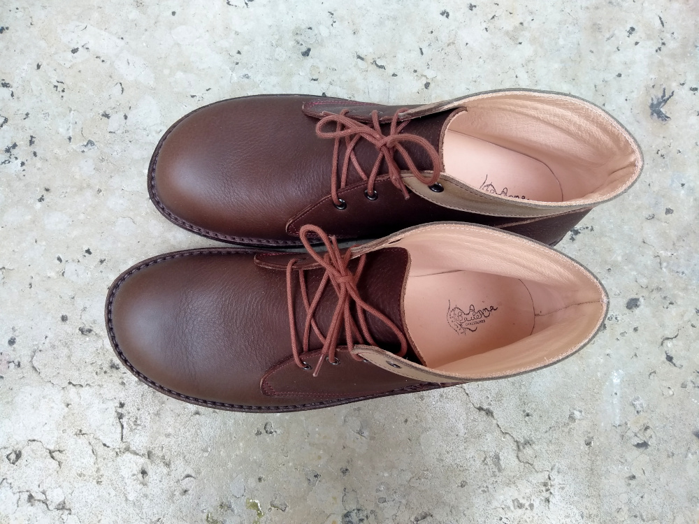 Anna bauer chaussures homme basik marron fait main