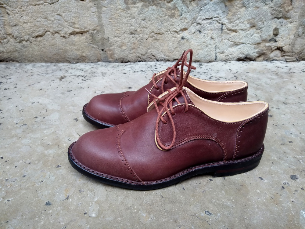 Anna bauer chaussures fait main lyon homme marron