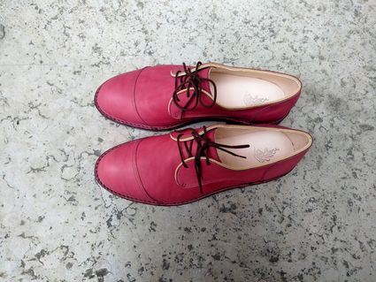 Anna bauer chaussures homme fait main rose