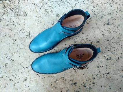 Anna bauer chaussures nico bleu bottiere