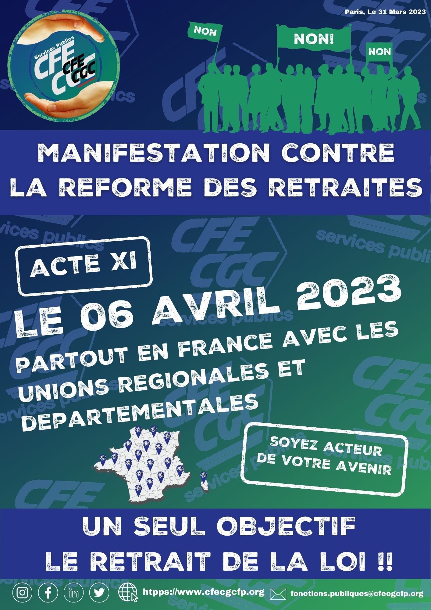 Acte 11 partout en France le 06 avril 2023