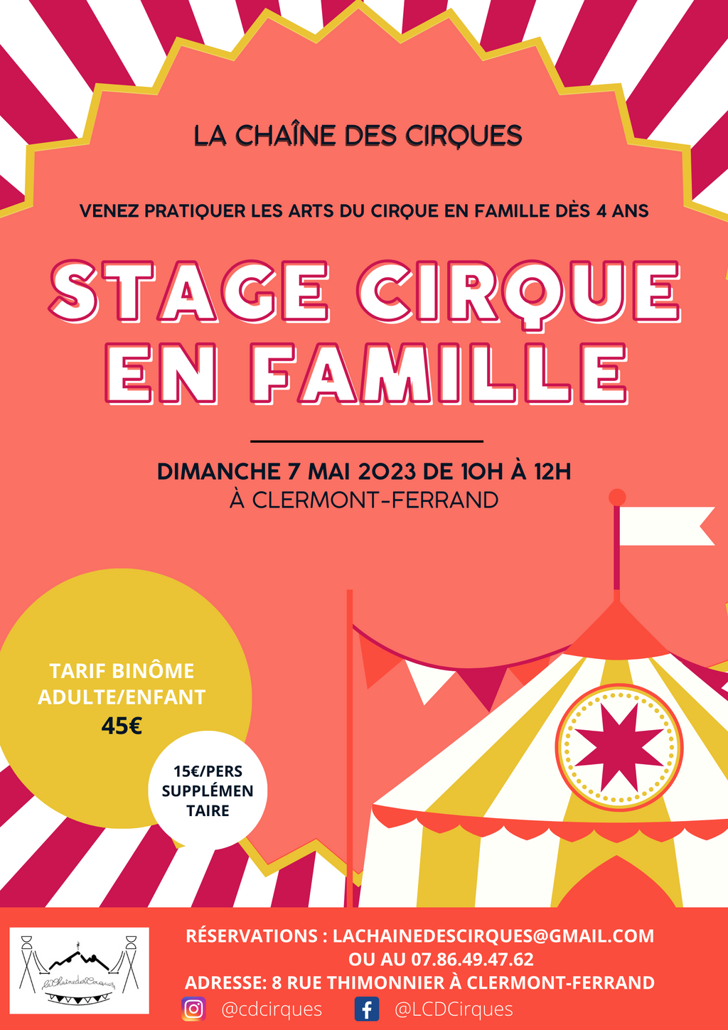 Stage Cirque en Famille - Mai