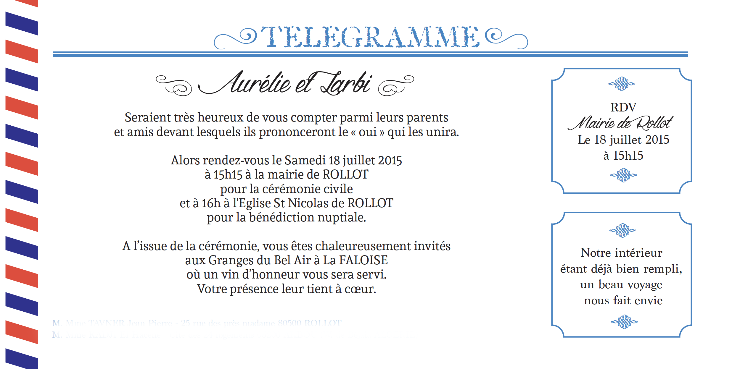 Mariage faire patrt
