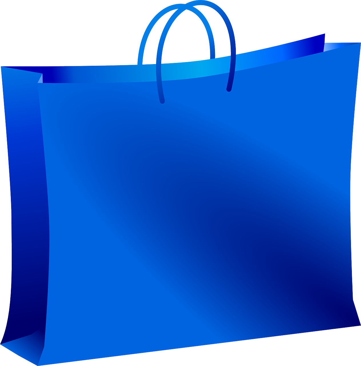 Sac de shopping en papier bleu pour imager les articles de la boutique de l'Association Fibromyalgie Aube;