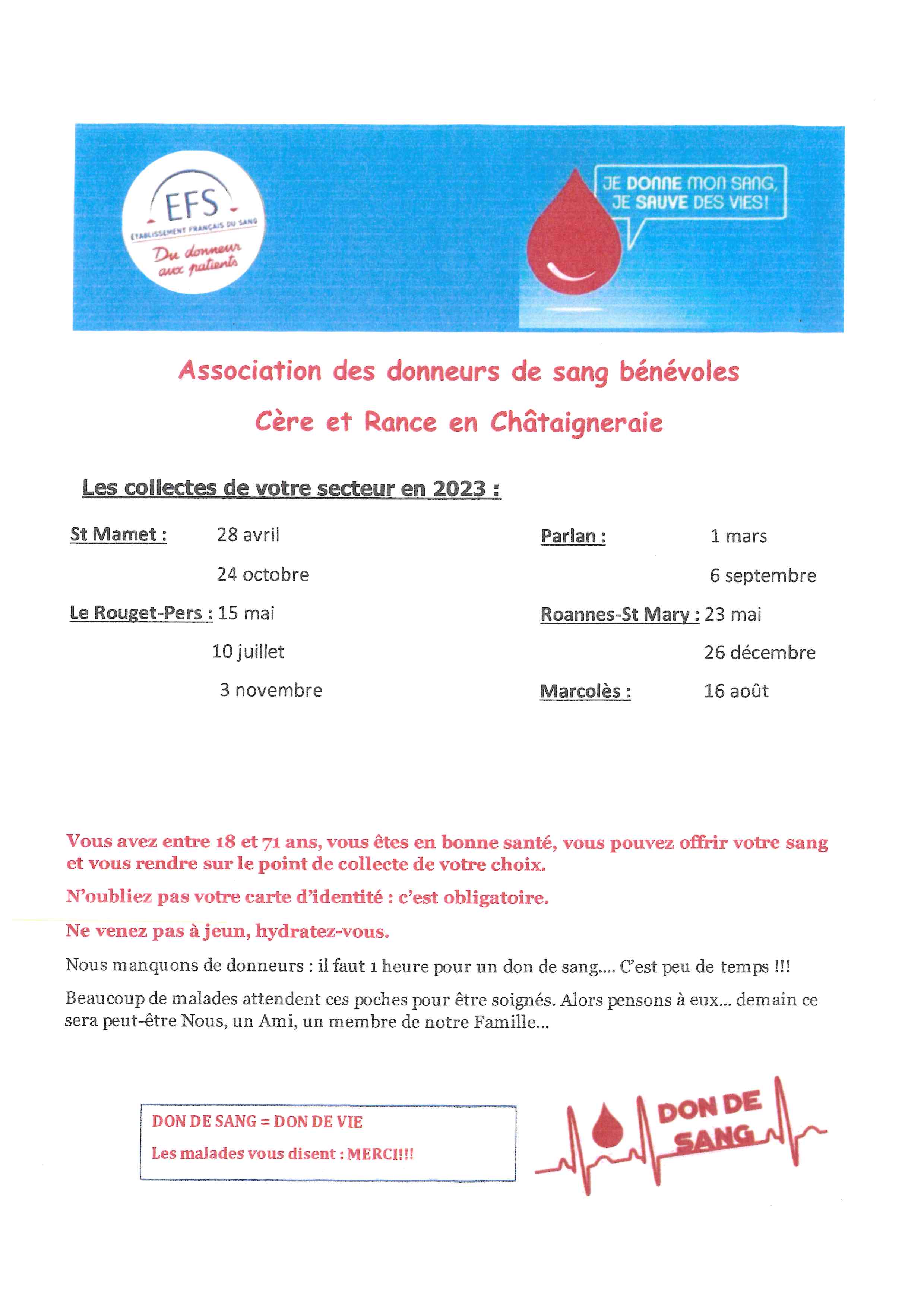 Je donne mon sang, je sauve des vies !