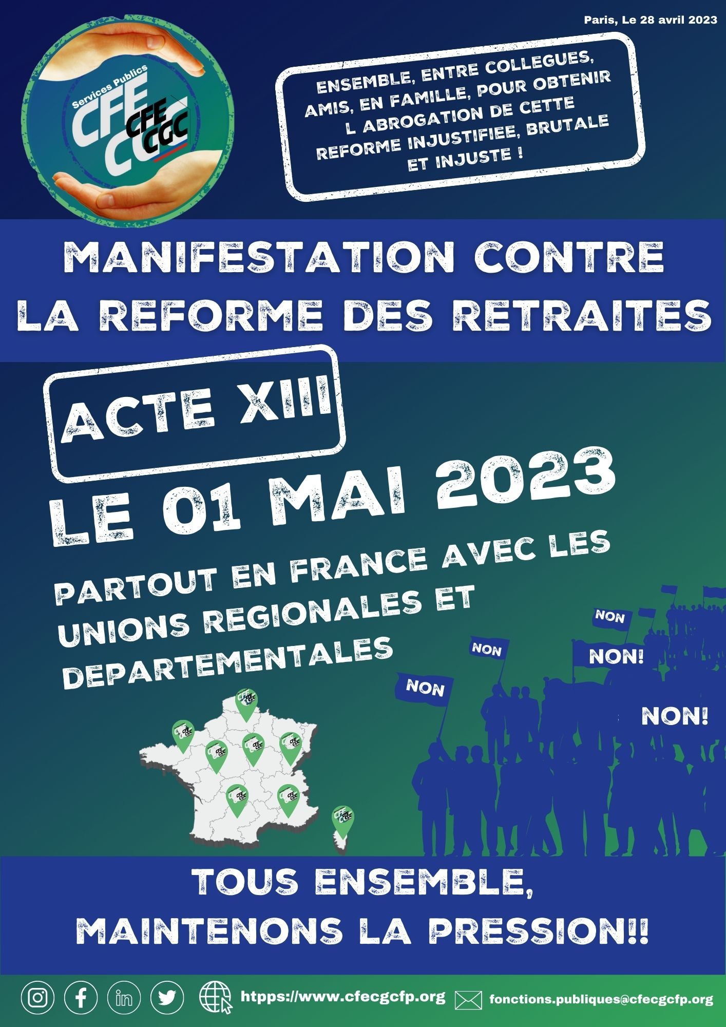 Acte 13: rassemblement contre la réforme des retraites partout en France