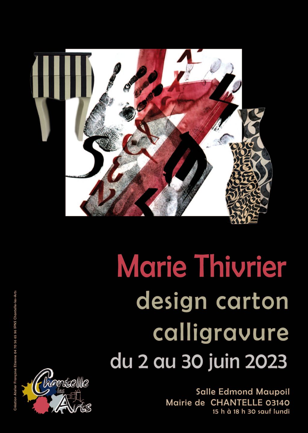 Marie Thivrier - design carton et calligravures