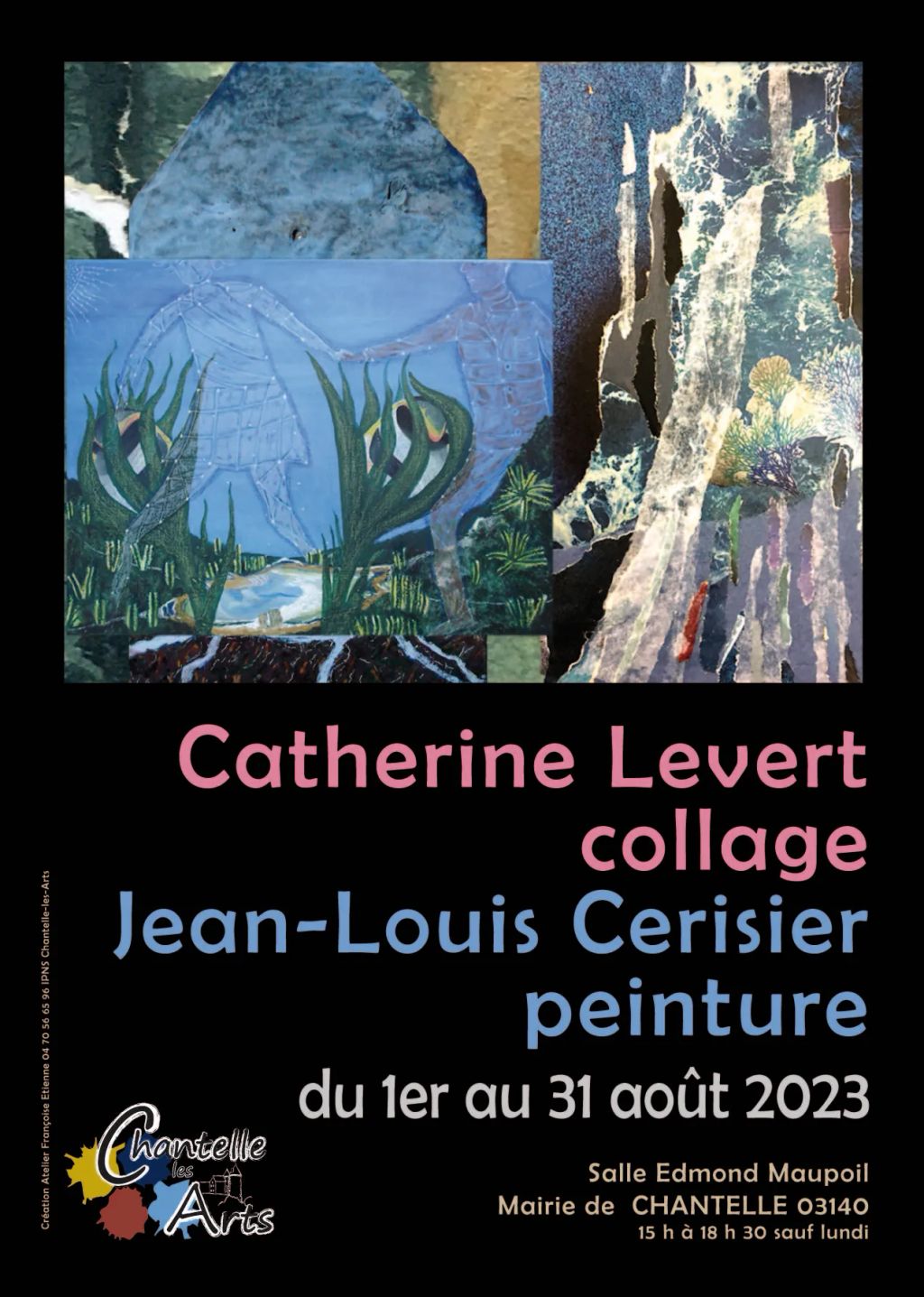 Catherine Levert (collage) et Jean Louis Cerisier (peinture)