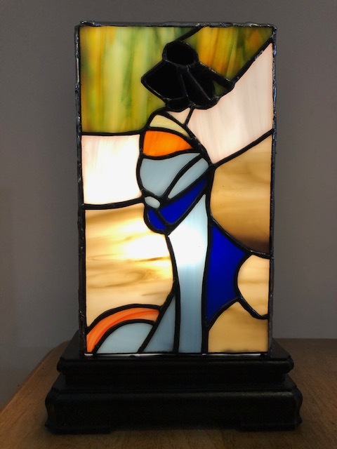 11 lampe geisha  bleue la dame de verre montelimar france