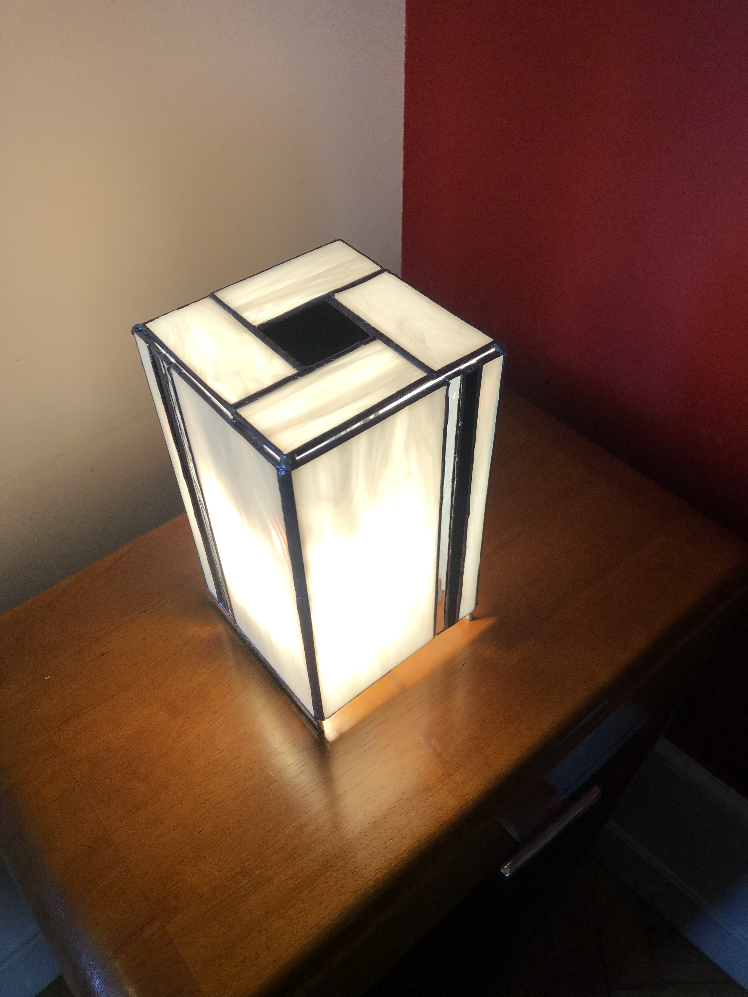 12 lampe lignes droites vitrail la dame de verre montelimar france