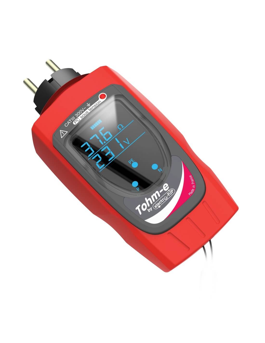 Controleur mesureur de resistance de boucle de terre tohm e