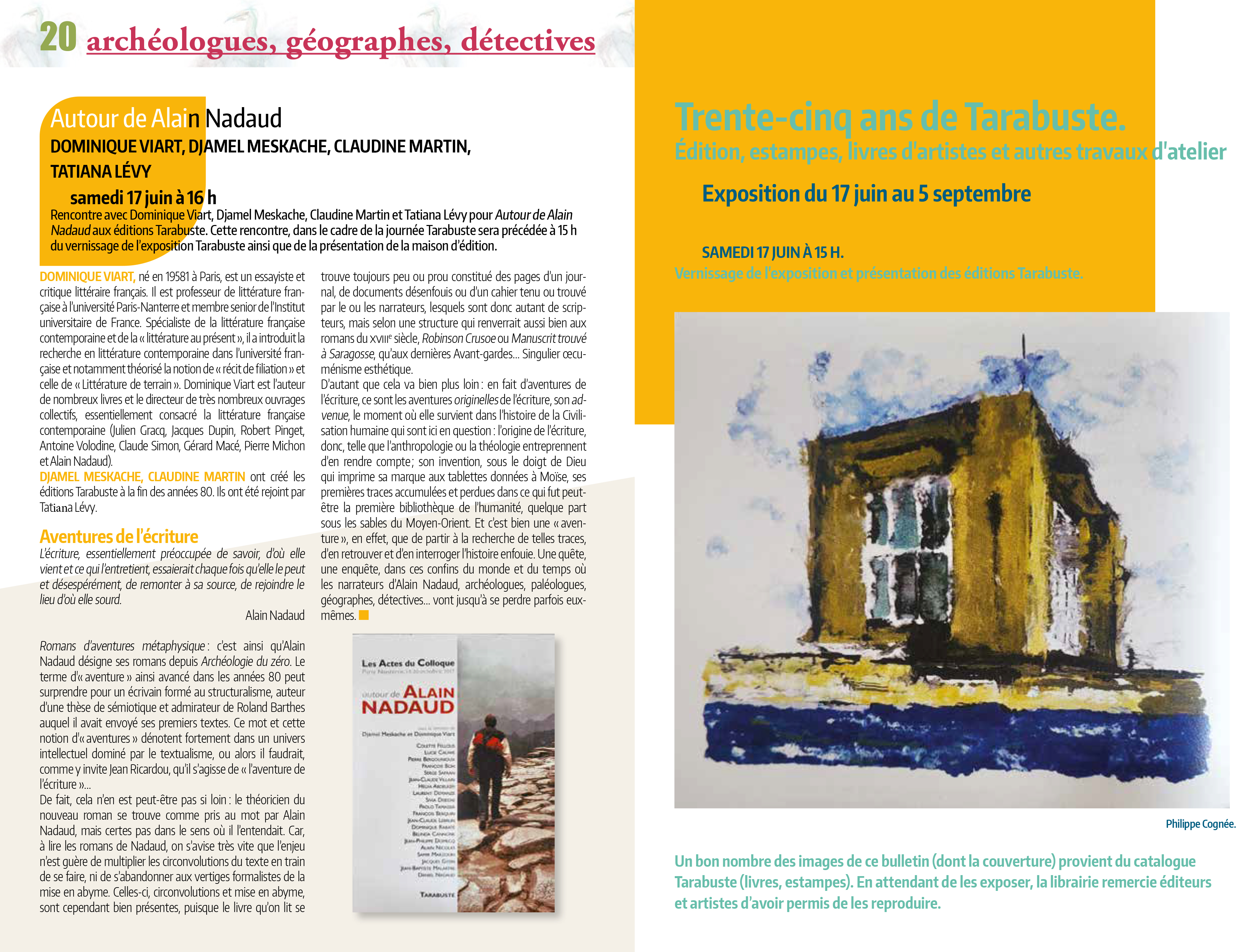 Tarabuste dans le magasine de la librairie ombres blanches toulouse 1