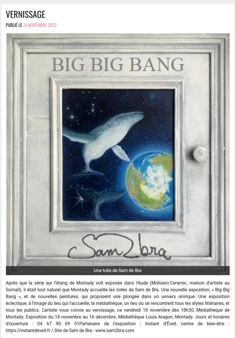 Article vernissage big big bang