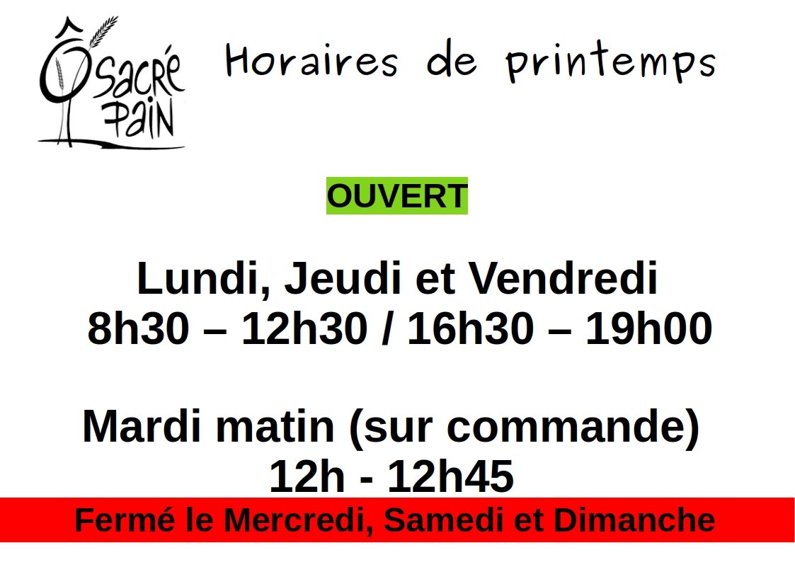 Ouverture fournil printemps2023