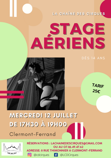 Stage Aériens Ados/Adultes - Juillet