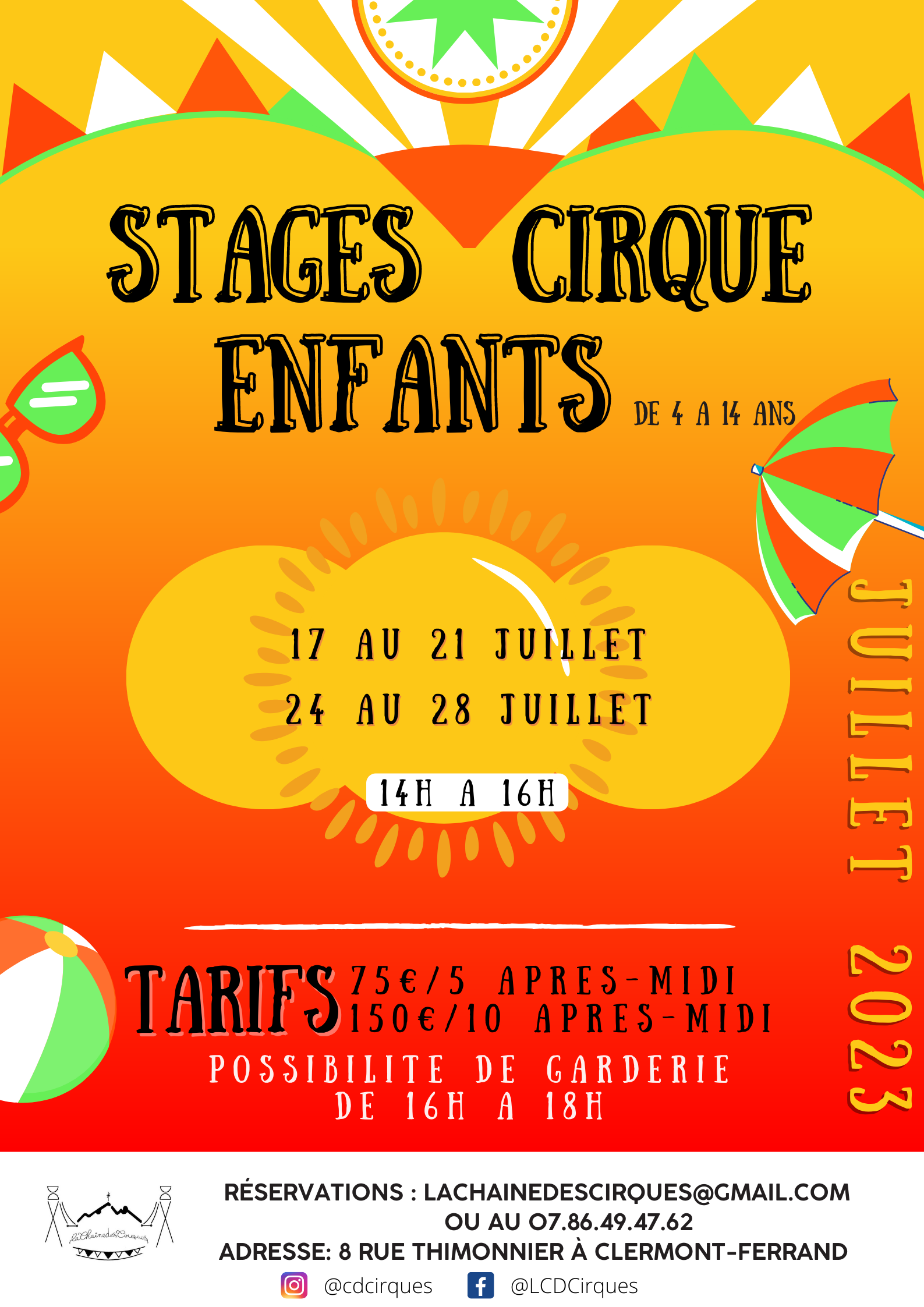 Stage été - Juillet