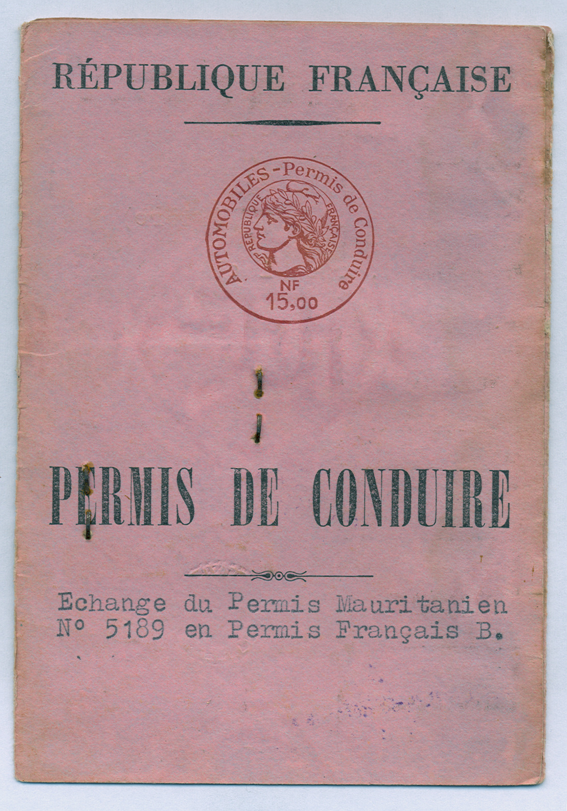 Permis de conduire mauritanien