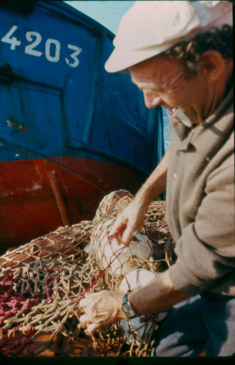 Papa couteau a la bouche