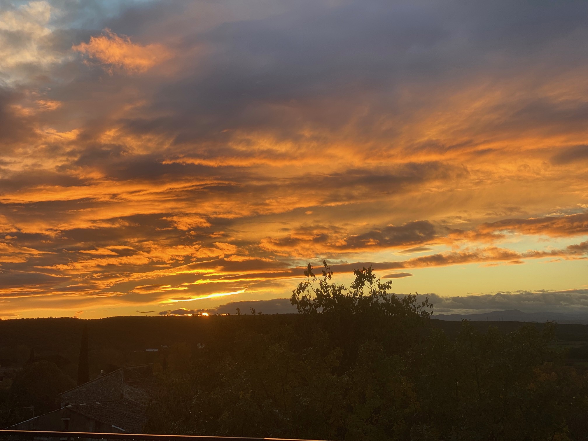 Vue coucher de soleil