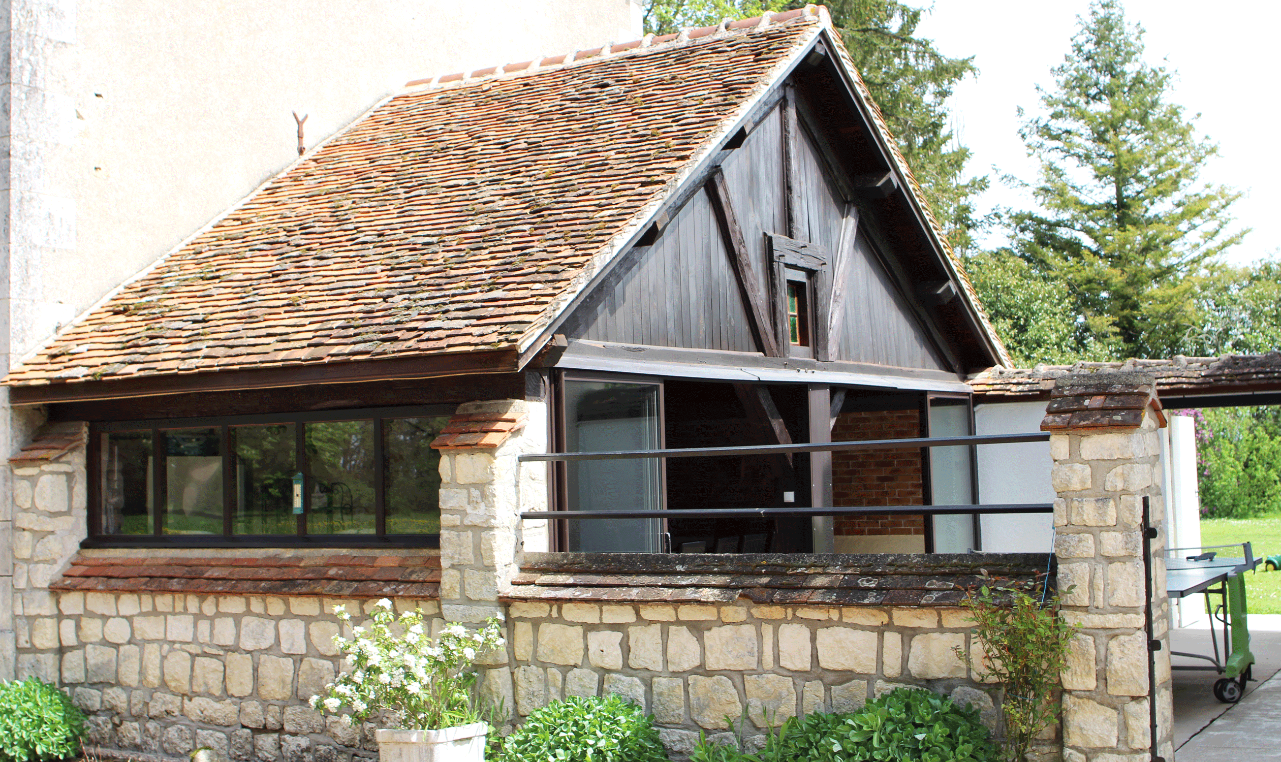 Gite de villenoue veranda