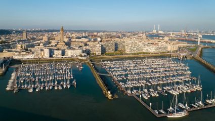 Photo drone le havre port de plaisance