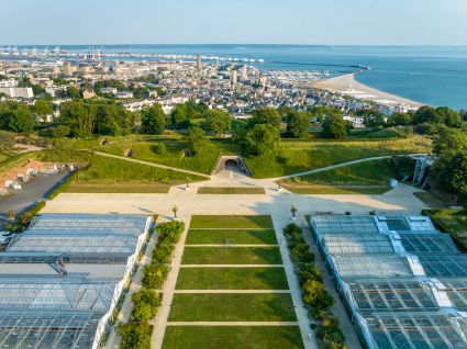 Photo drone jardins suspendus le havre