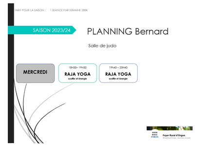 Planning bernard