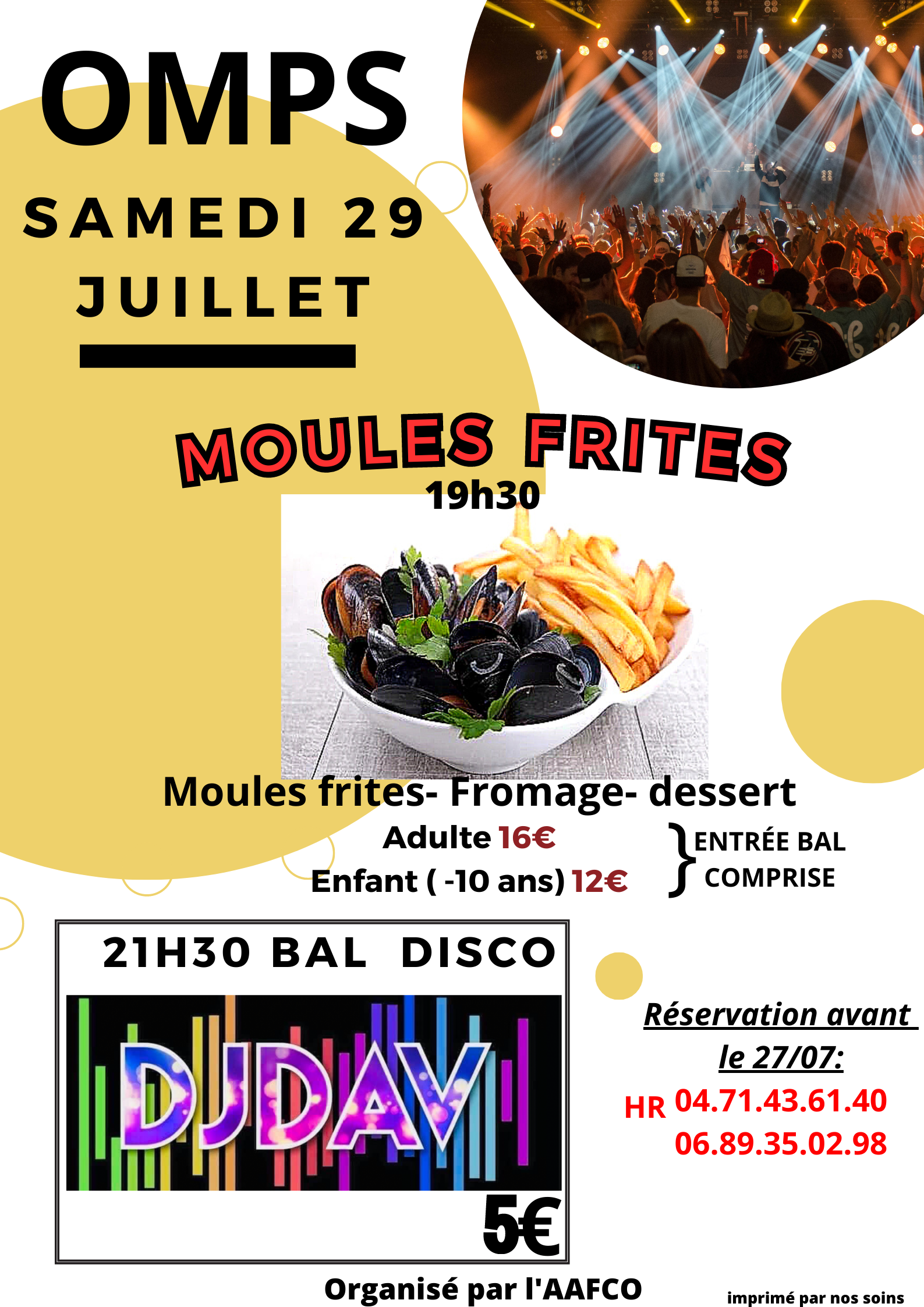 OMPS samedi 29 juillet