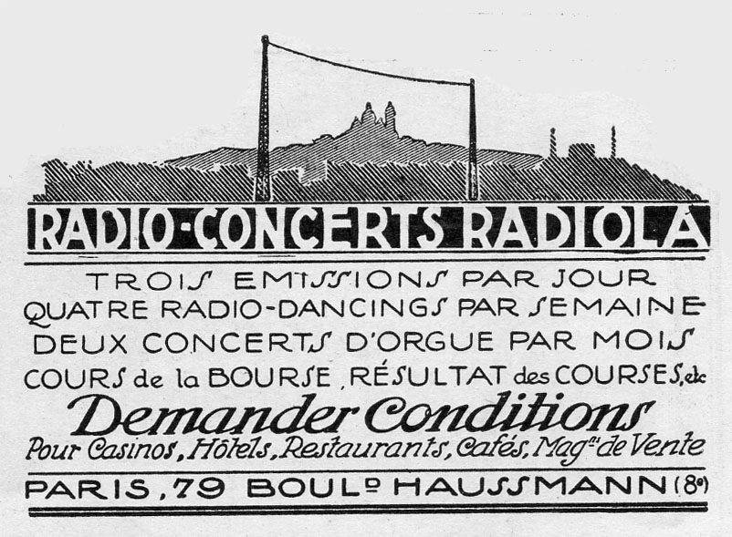 Sfr radio concerts radiola 1924