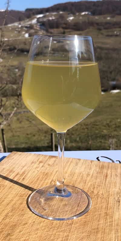 Purin d ail dans un verre
