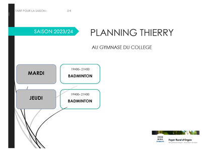 Planning thierry