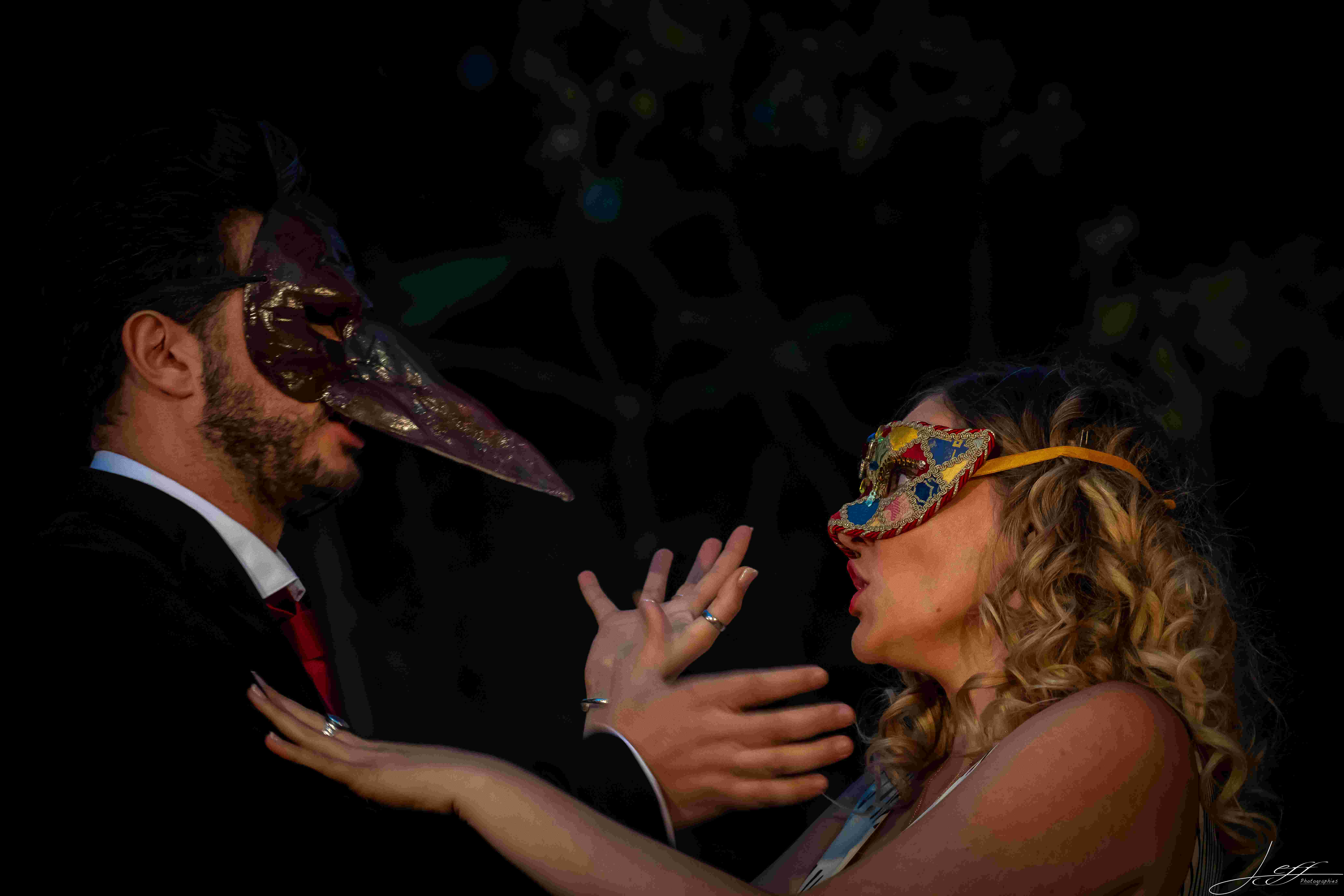 Festiv'Opéra 2023. Don Giovanni de Mozart, livret de Molière. Sébastian Delgado, Don Juan et Barbara Bourdarel, Donna Anna. Mise en scène Cyril Rovery.