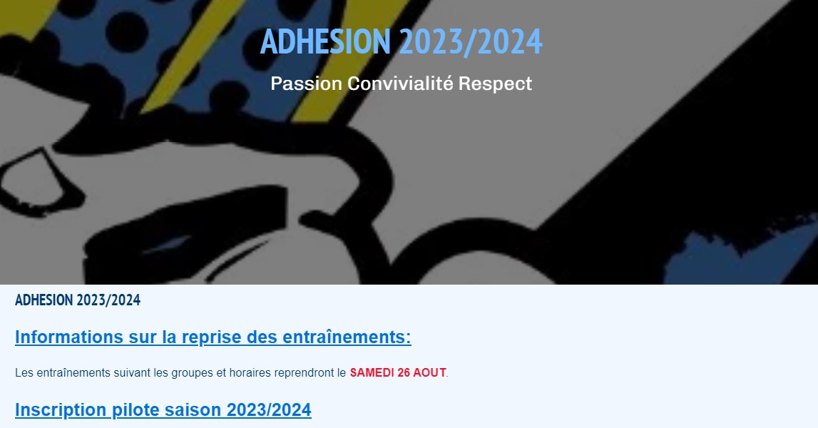 Inscriptions et Ré-inscriptions 2023 / 2024 