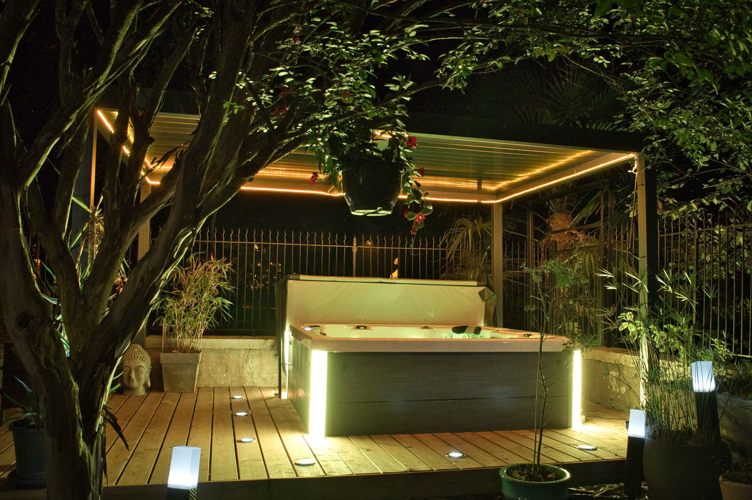 Jaccuzi soir chambre d hotes bearn