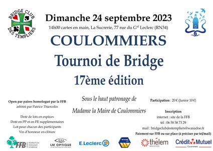 Tournoi de Bridge - Coulommiers - 24/09