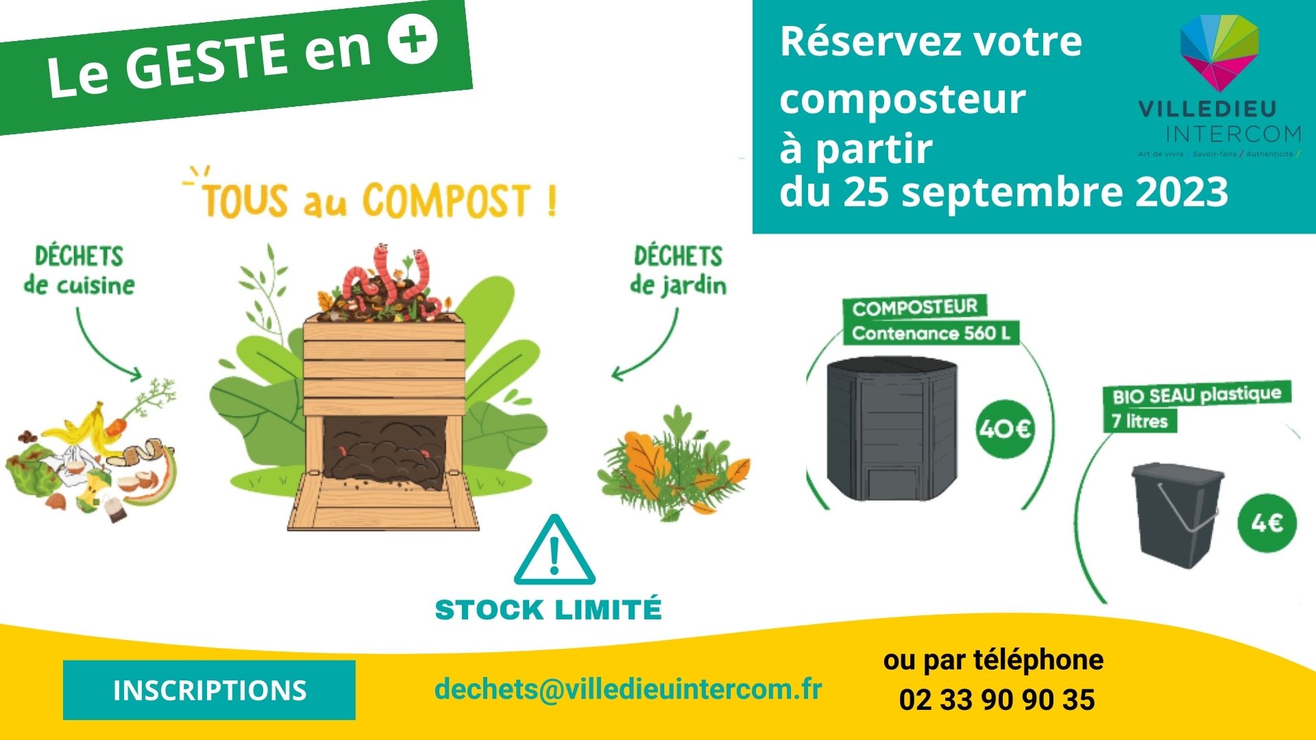 Reservation composteur stock limite 1 