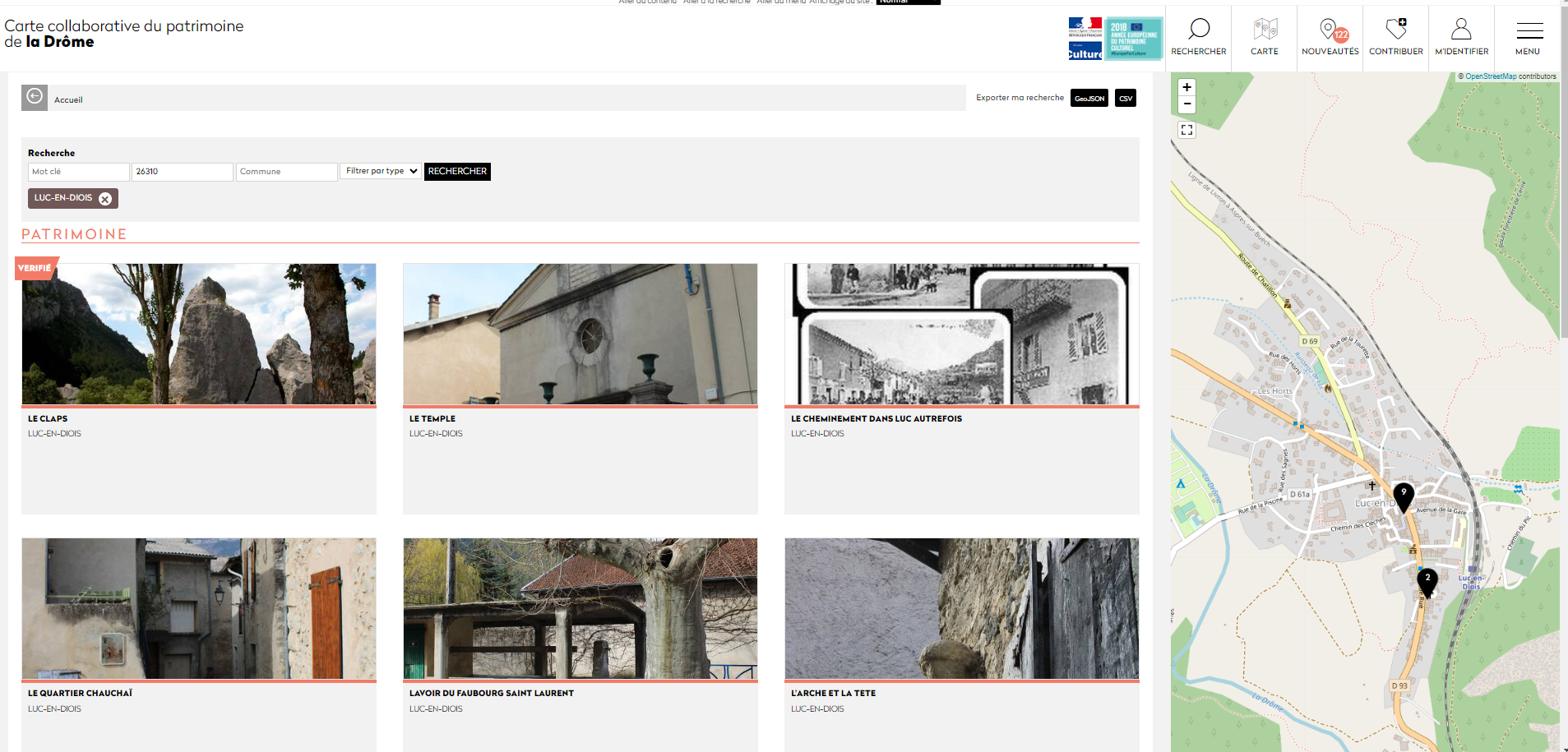 Capture carte patrimopine