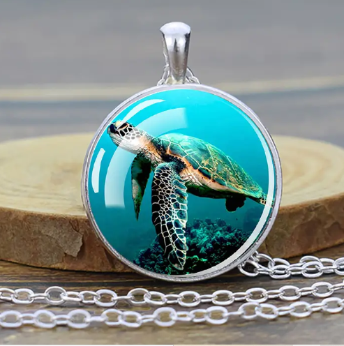 Collier homme tortue