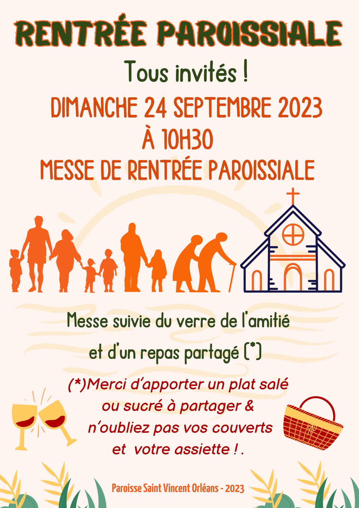 Rentree paroissiale 2023 st vincent orleans