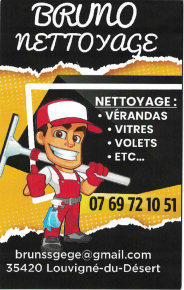 BRUNO nettoyage , vitrerie , entretien , menage. Louvigne du desert 35420 