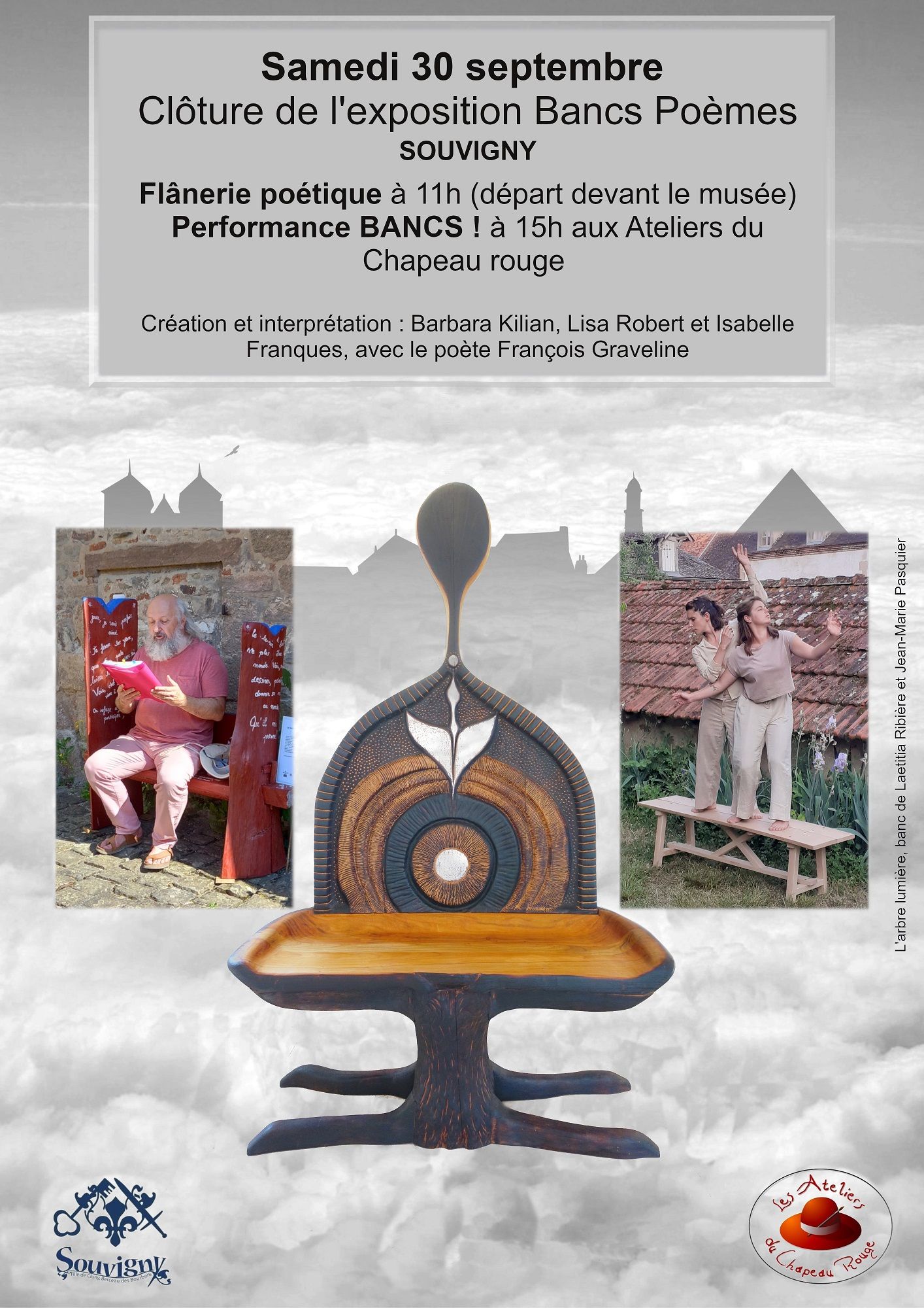 Clôture de l'exposition des bancs poèmes le 30 septembre