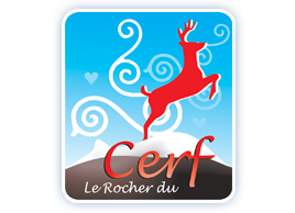 Logo de l'hôtel Le Rocher du Cerf au Lioran la station de ski cantalien.