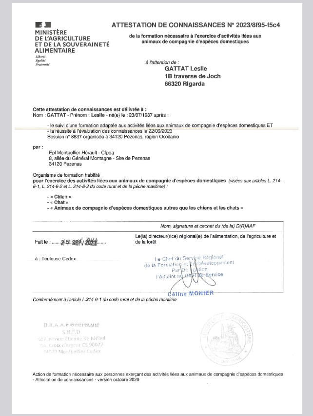 ACACED Canin / Félin / Autres