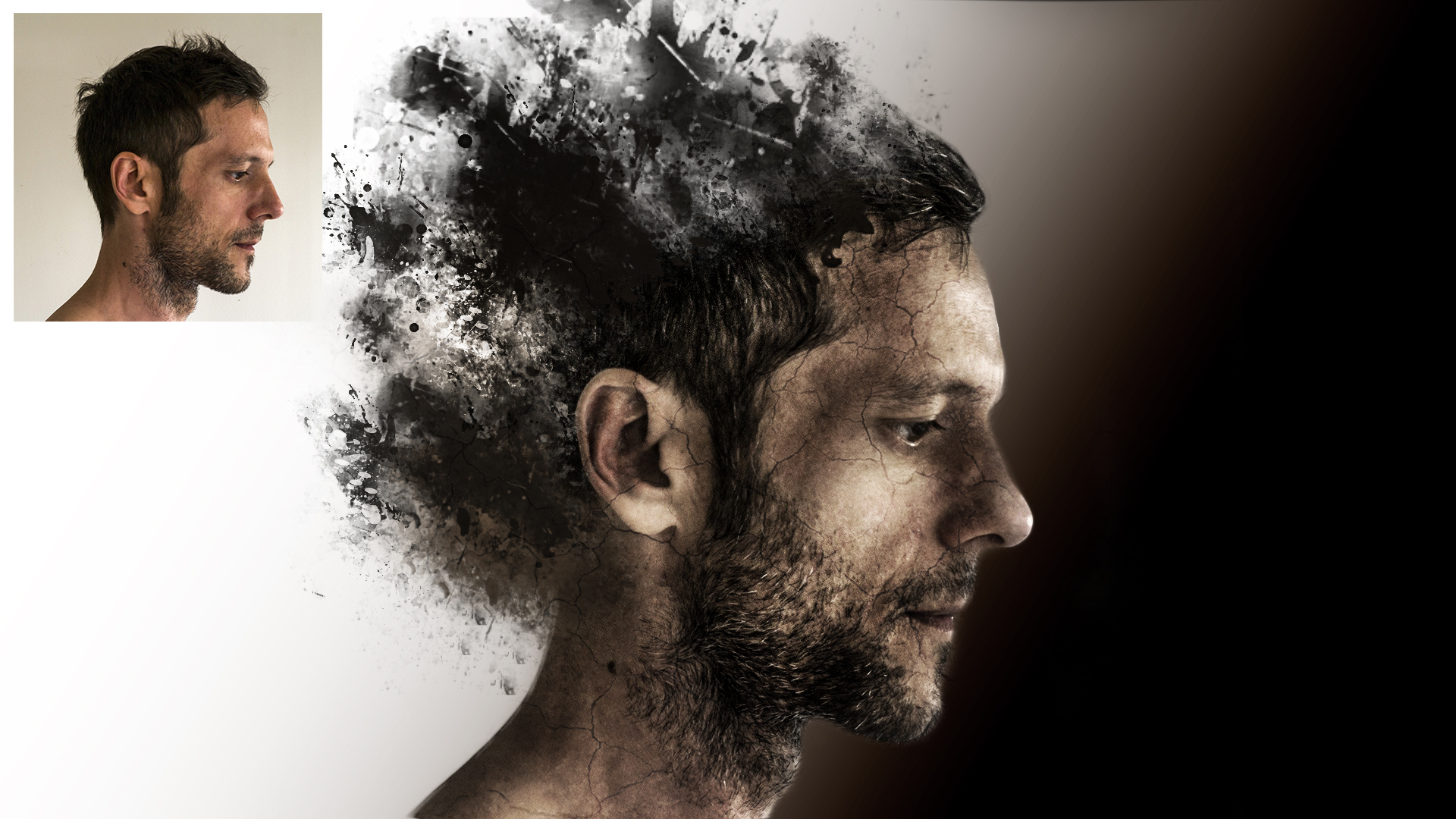 Portrait splatter