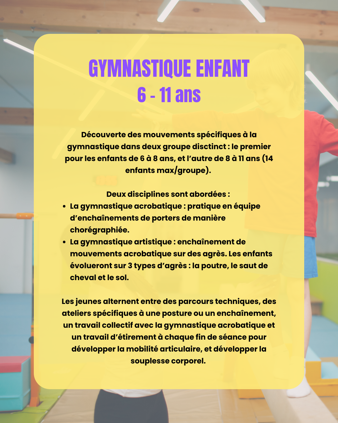 Gymnastique enfant 6 11 ans 