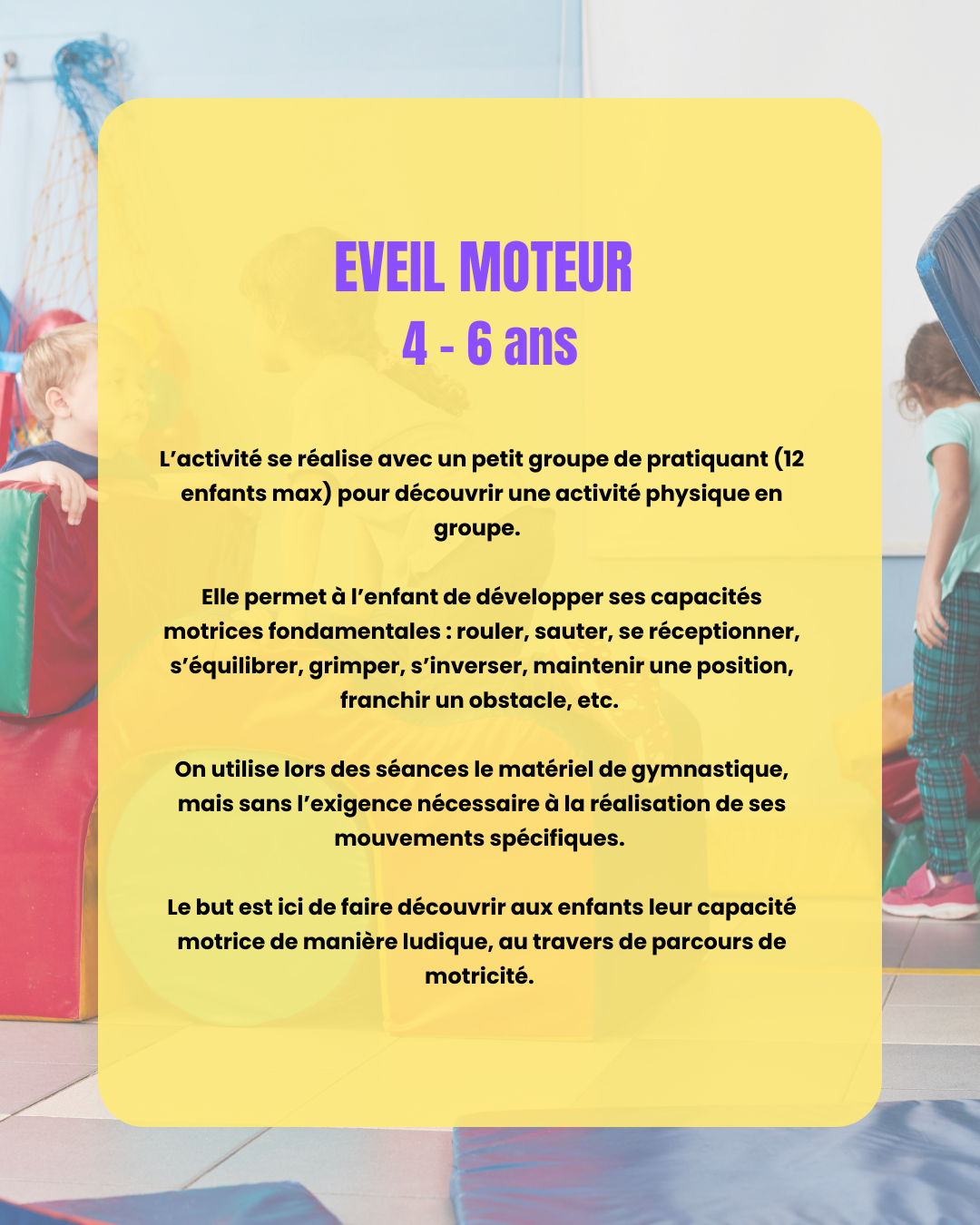 Eveil moteur 4 6 ans 