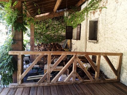 rambarde terrasse bois en chene