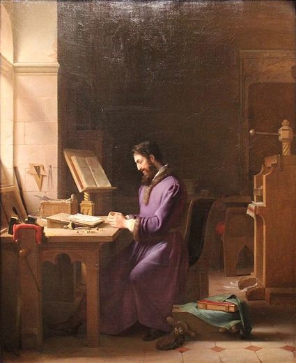 Gutenberg inventant l-imprimerie - Jean-Antoine Laurent - MBA Lyon 2014 -cropped-