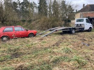 retirer épave voiture jardin