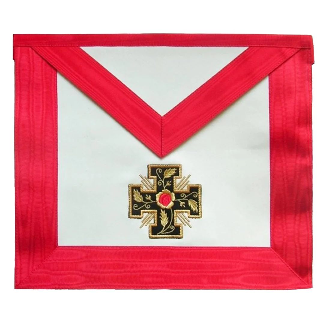 Fake leather masonic apron assr 18th degree knight rose croix croix potencee 1086x